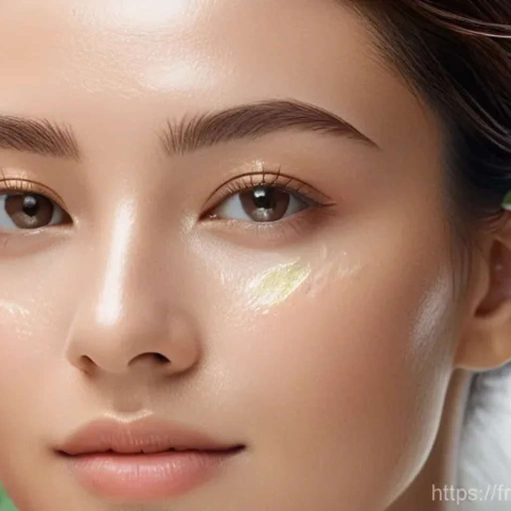 피부 트러블 치료법 - **Prompt: Biomimetic Skincare Application**
"A close-up of a diverse woman, 30s, with radiant, h...